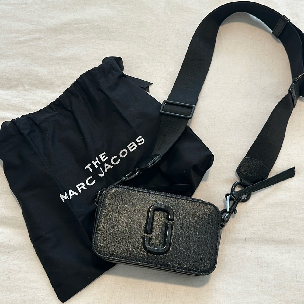 Marc Jacobs Black Snapshot DTM Camera Crossbody Bag